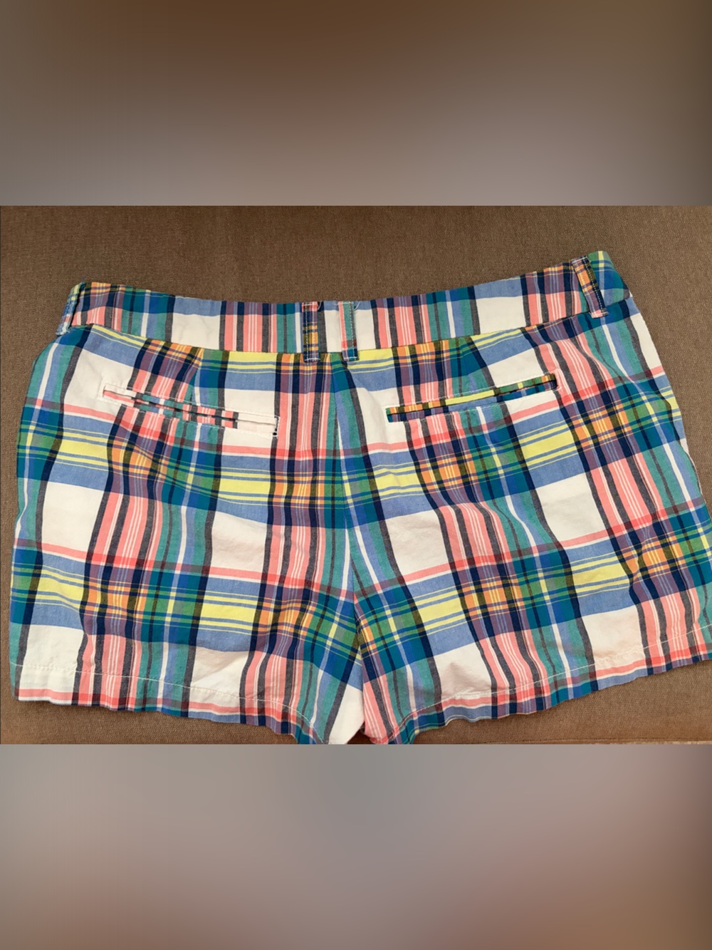 GAP Women's City 3” Plaid Shorts - White, Blue, Pink, Yellow, Green